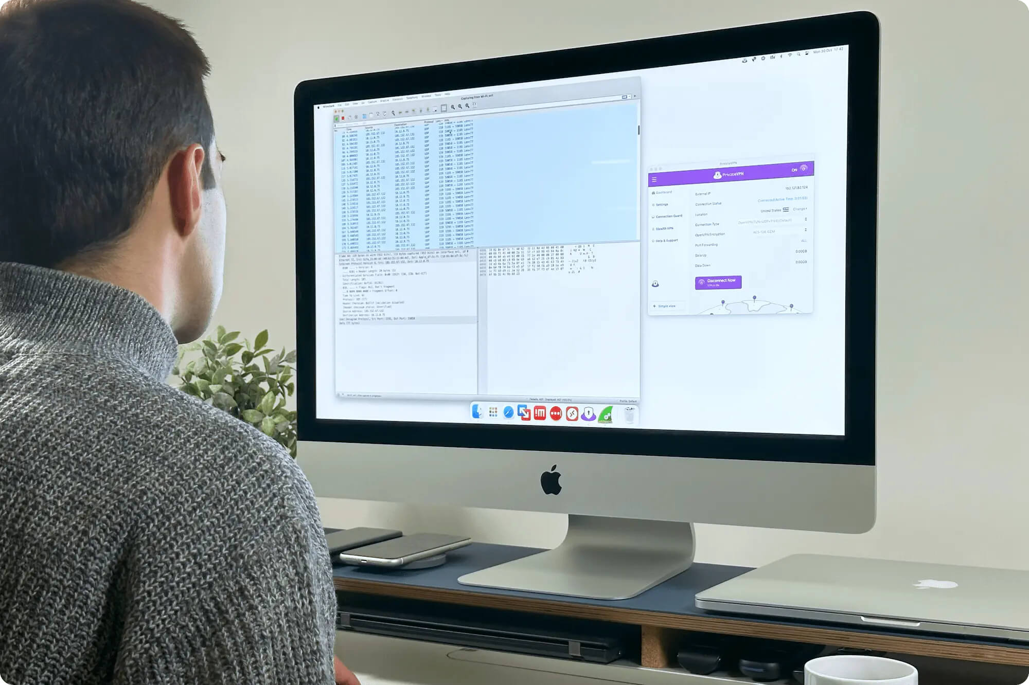 PrivateVPN securely encrypts all network traffic