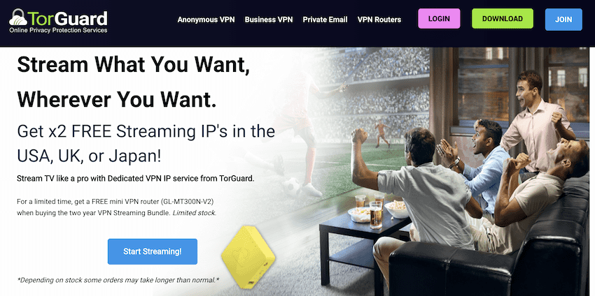 TorGuard’s streaming bundle