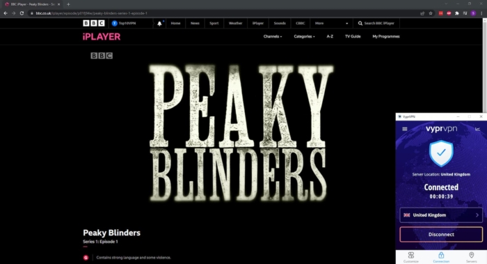 VyprVPN gets around BBC iPlayer blocks