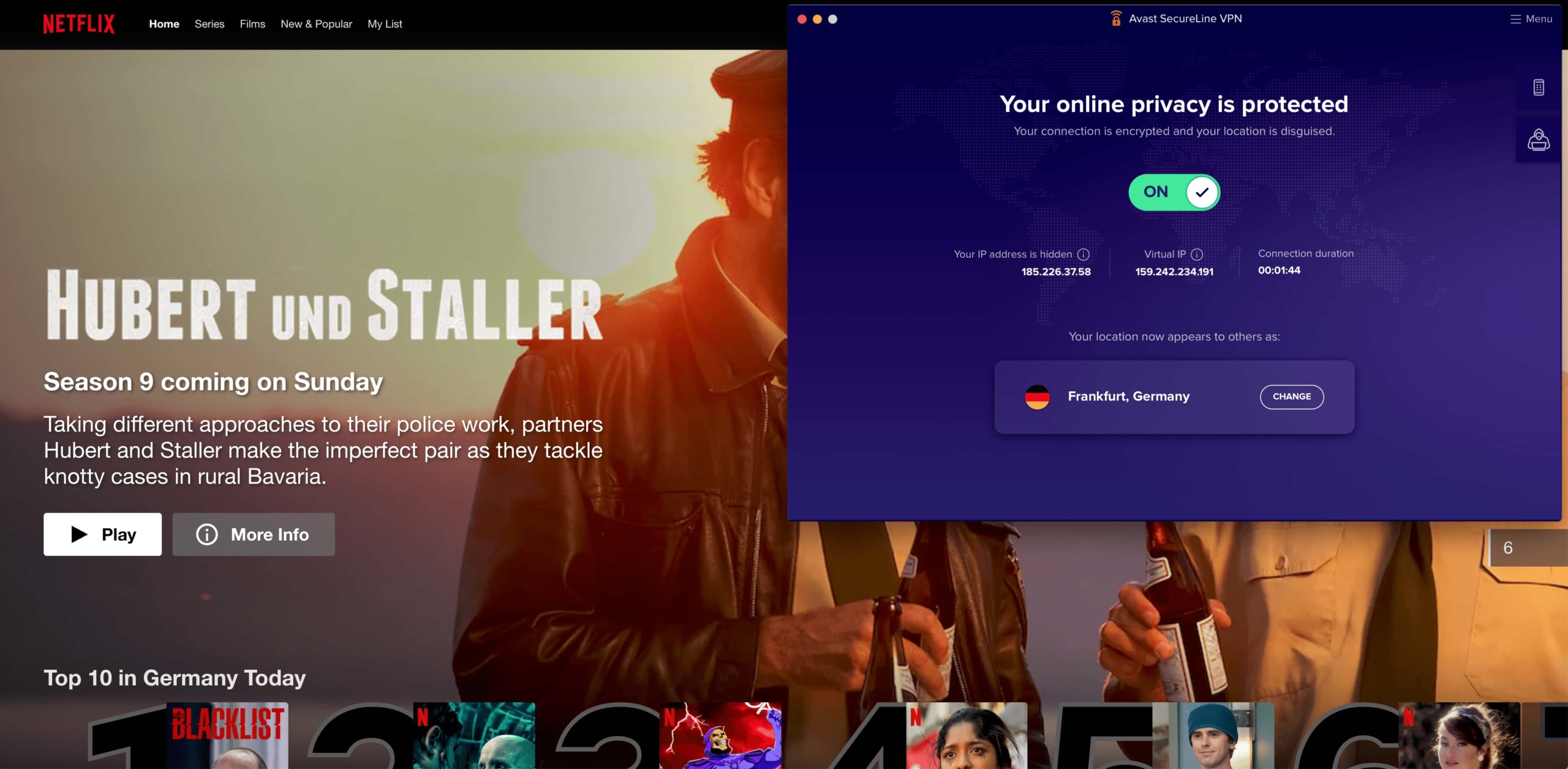 Avast SecureLine beat German Netflix blocks easily Avast SecureLine beat German Netflix blocks easily