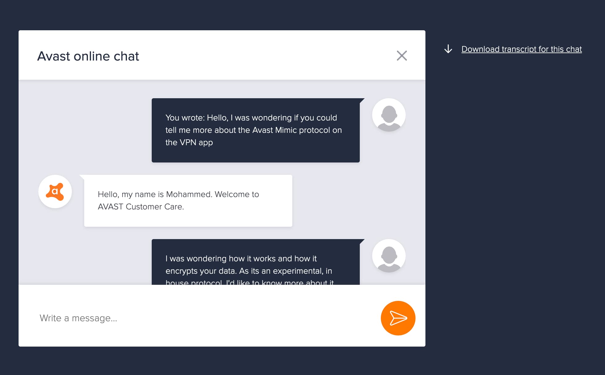 Avast has invested in a 24/7 live chat support system Avast has invested in a 24/7 live chat support system