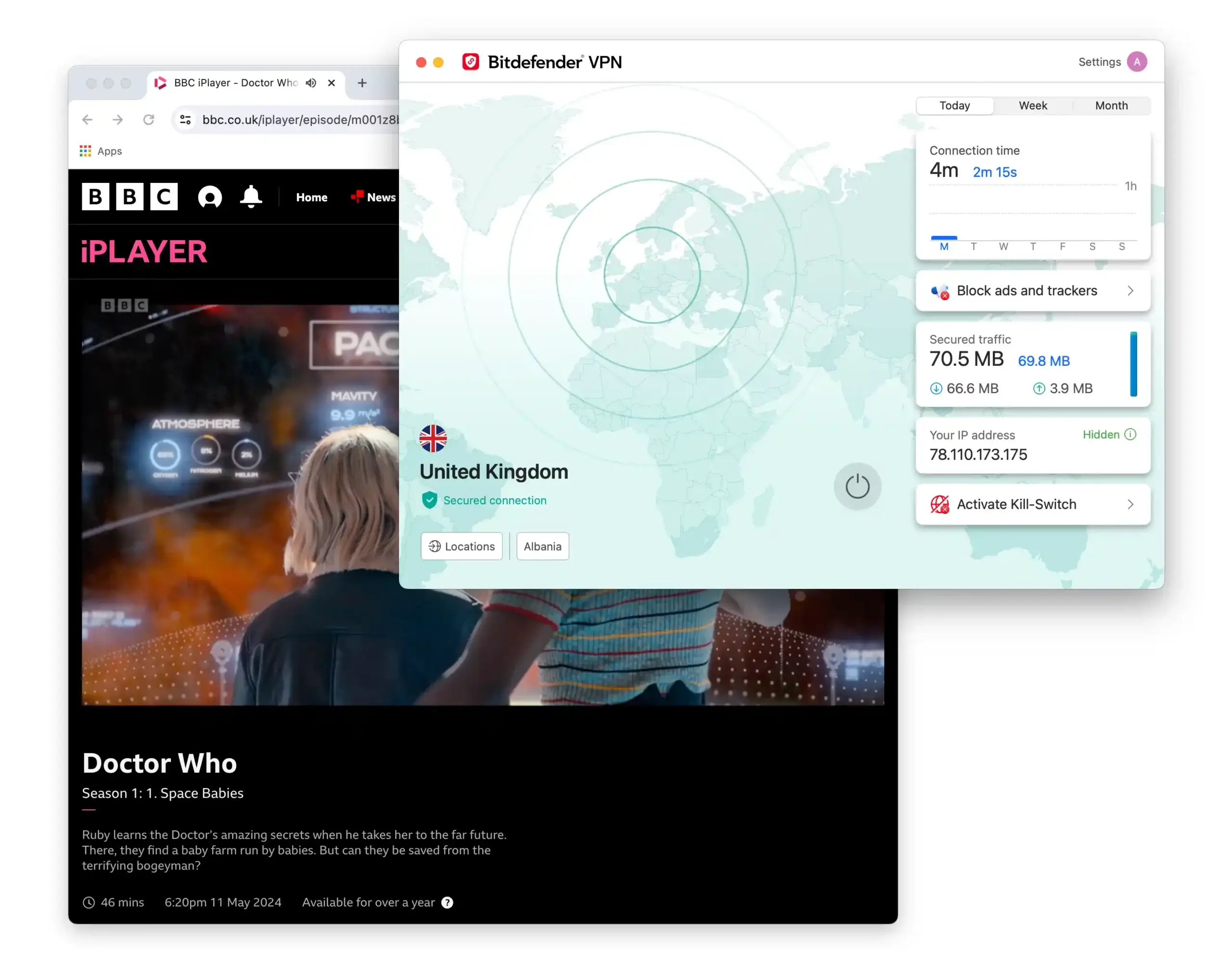 Bitdefender VPN Unblocks BBC iPlayer & ITVX