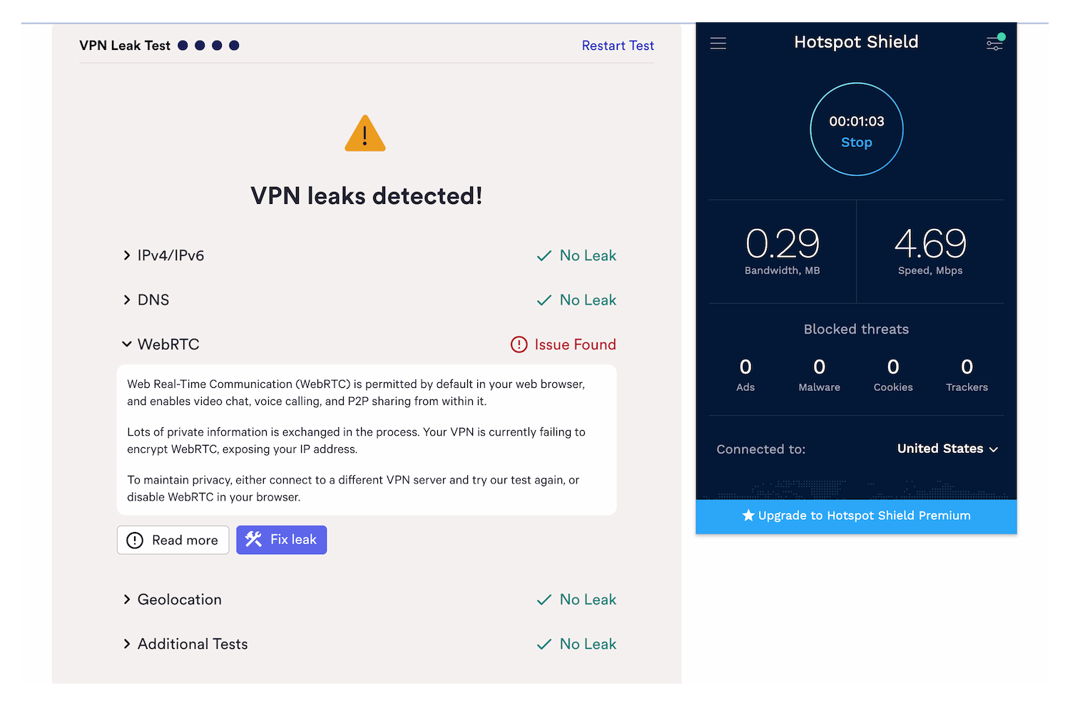 Hotspot Shield’s browser extension leaks WebRTC Hotspot Shield’s browser extension leaks WebRTC