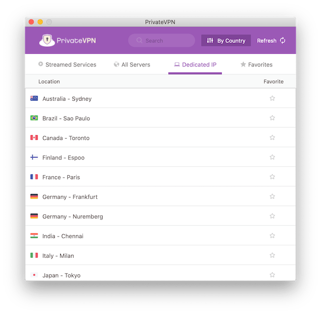 PrivateVPN’s dedicated IP servers are more secure than its other servers