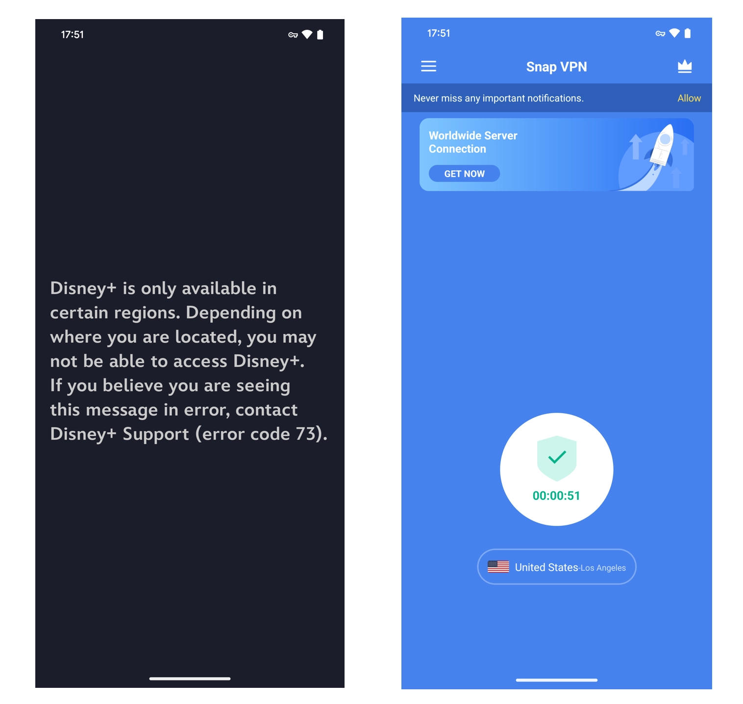 Snap VPN is unable to unblock most streaming services