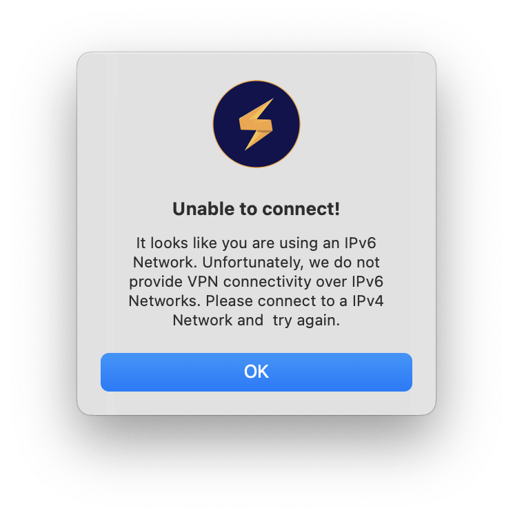 FastestVPN blocks IPv6 connections on macOS