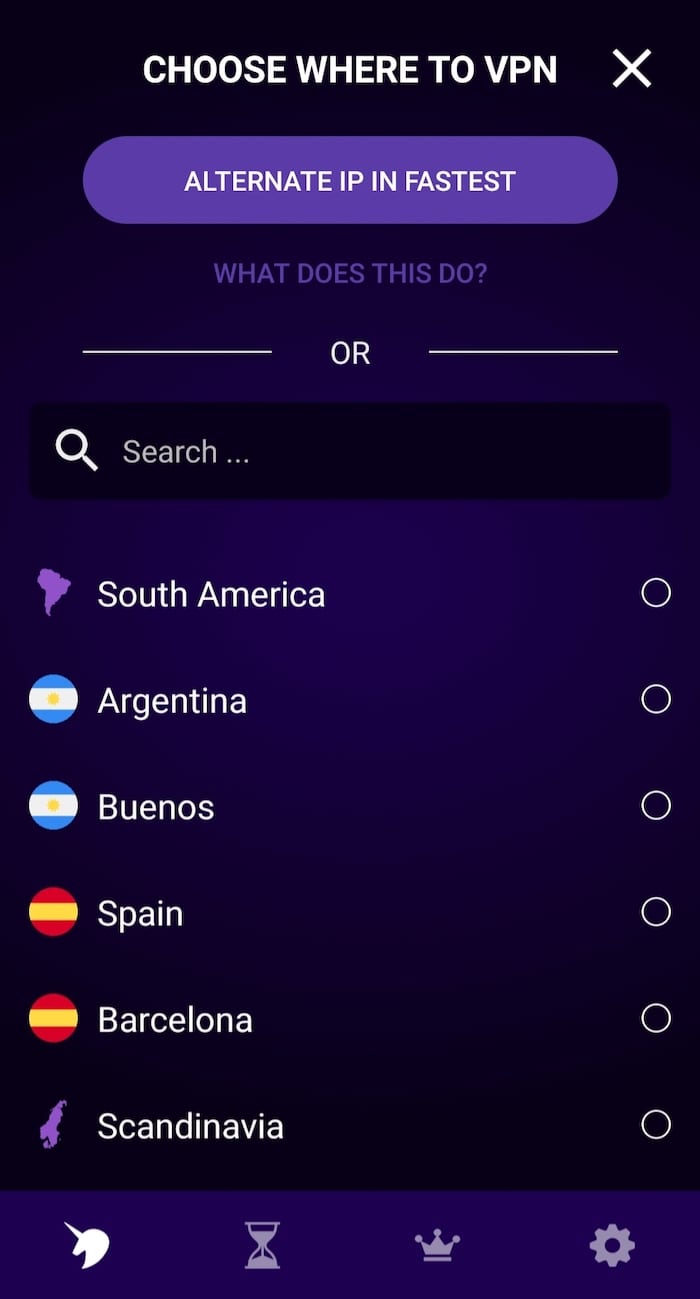 This is just a small sample of the confusing names used for servers by FreeVPN.org