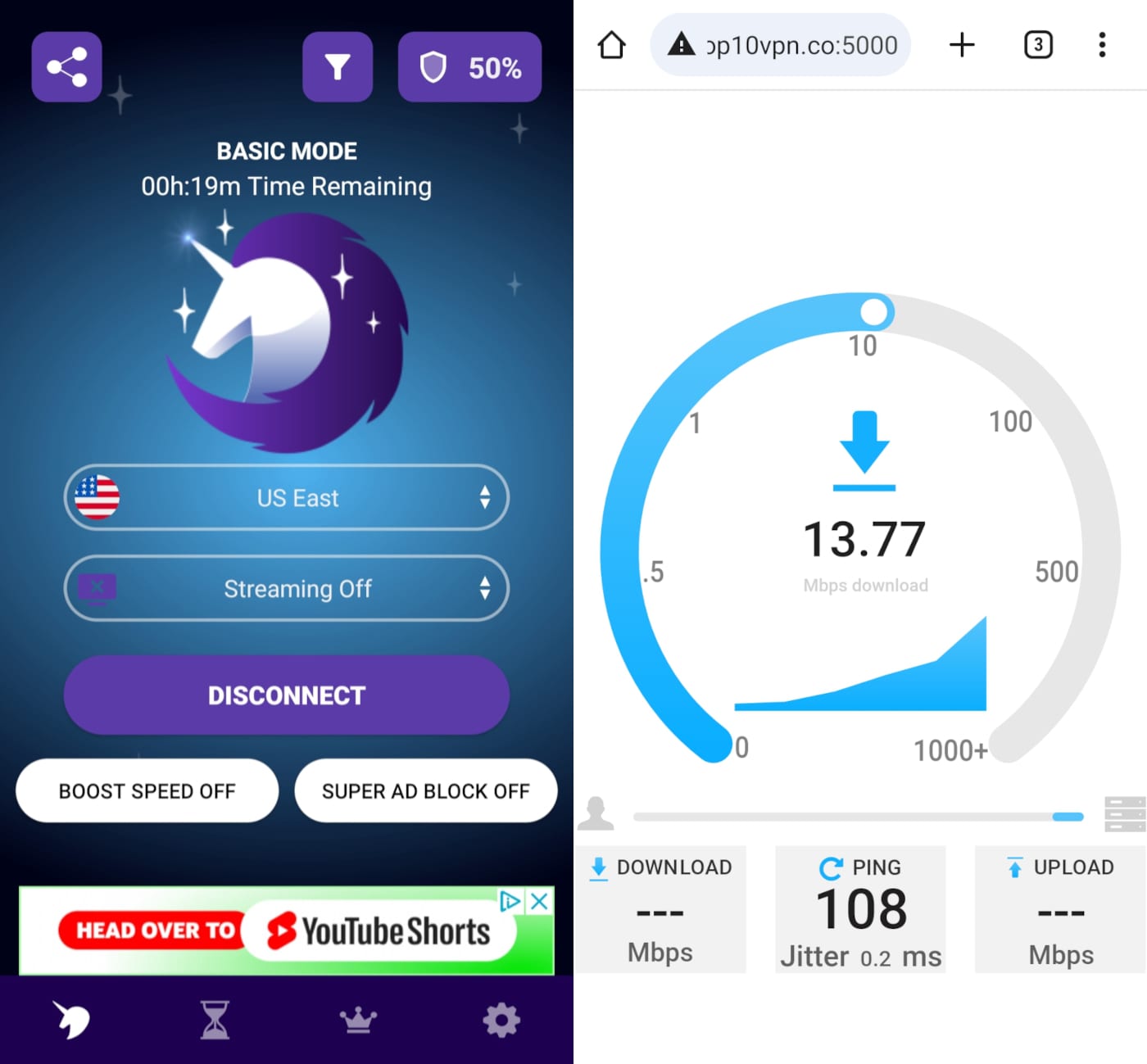Slow speeds like this are commonplace while using FreeVPN.org.