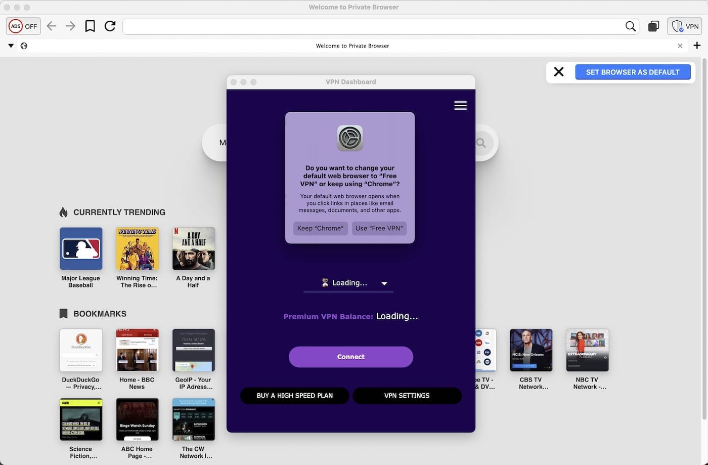 FreeVPN on macOS is neither free nor a VPN app