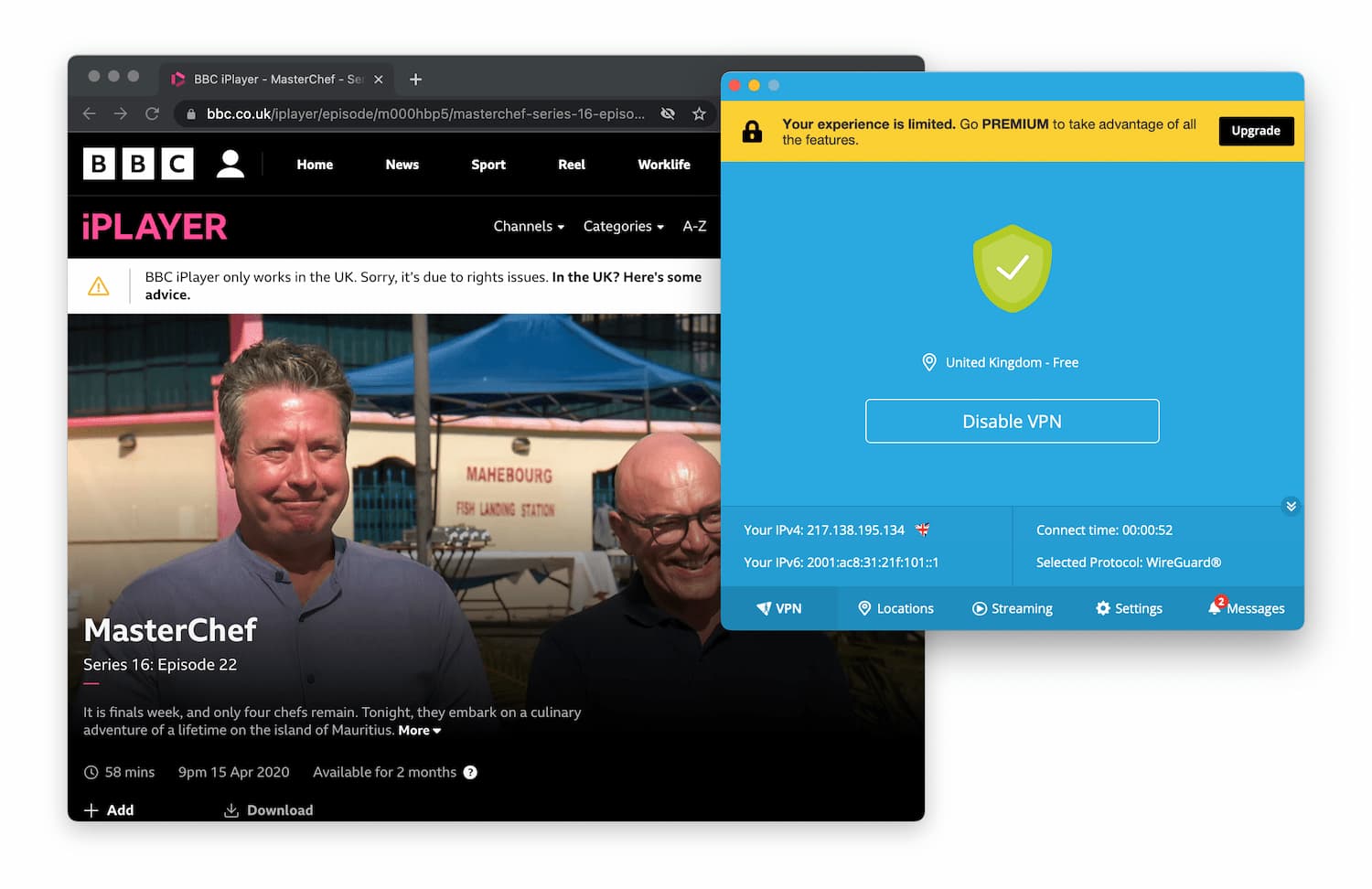 Hide.me Free fails to unblock all streaming sites Hide.me Free fails to unblock all streaming sites