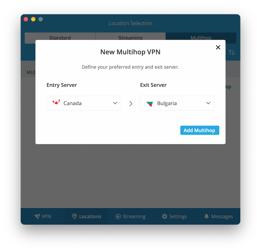 Hide.me has a multi-hop feature Hide.me has a multi-hop feature