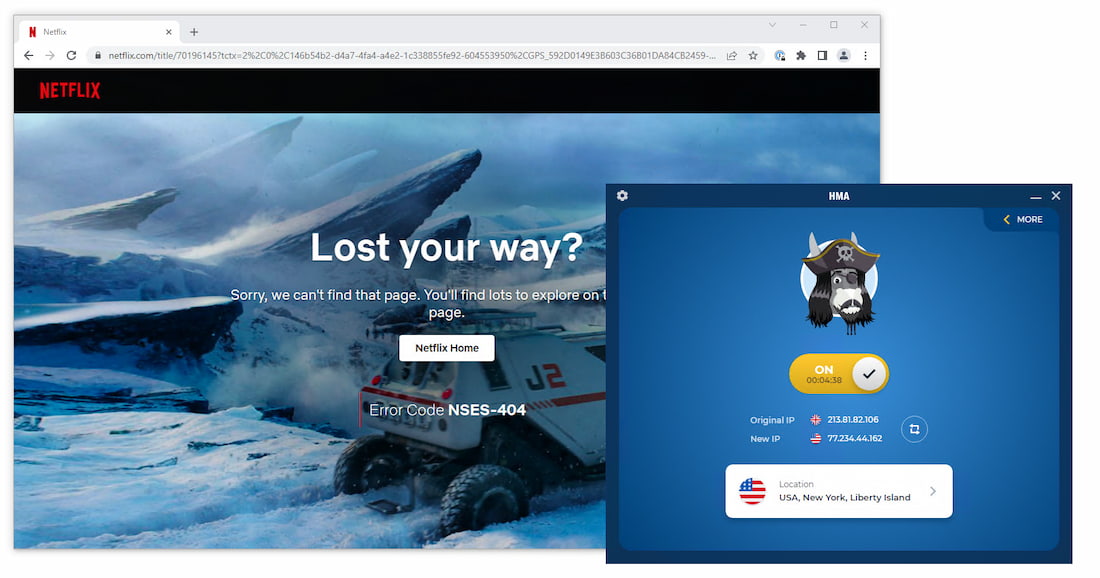 All four dedicated US streaming servers failed to unblock Netflix