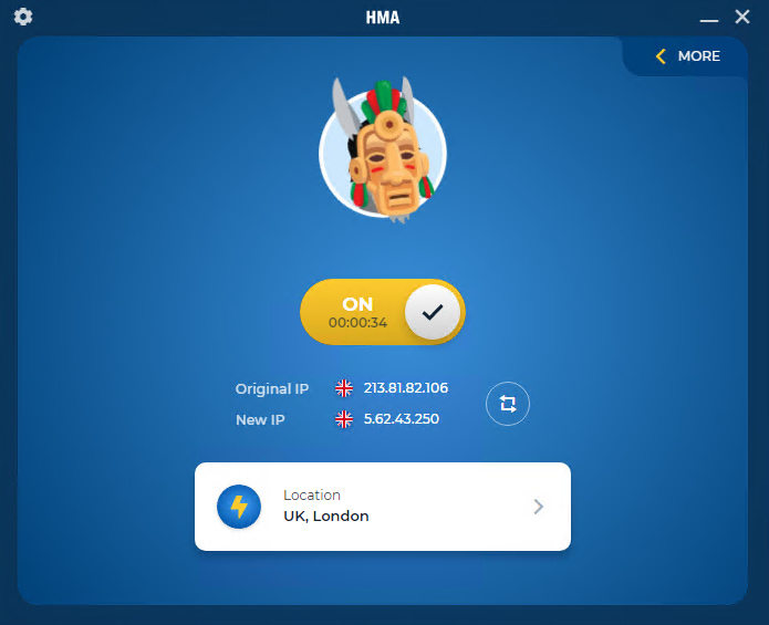 The lightning connect feature is available on all HMA apps