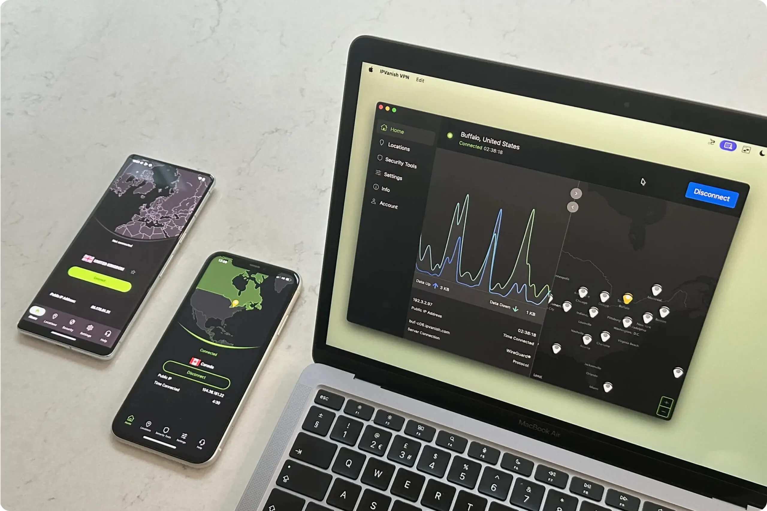 You can use IPVanish on multiple devices at once You can use IPVanish on multiple devices at once