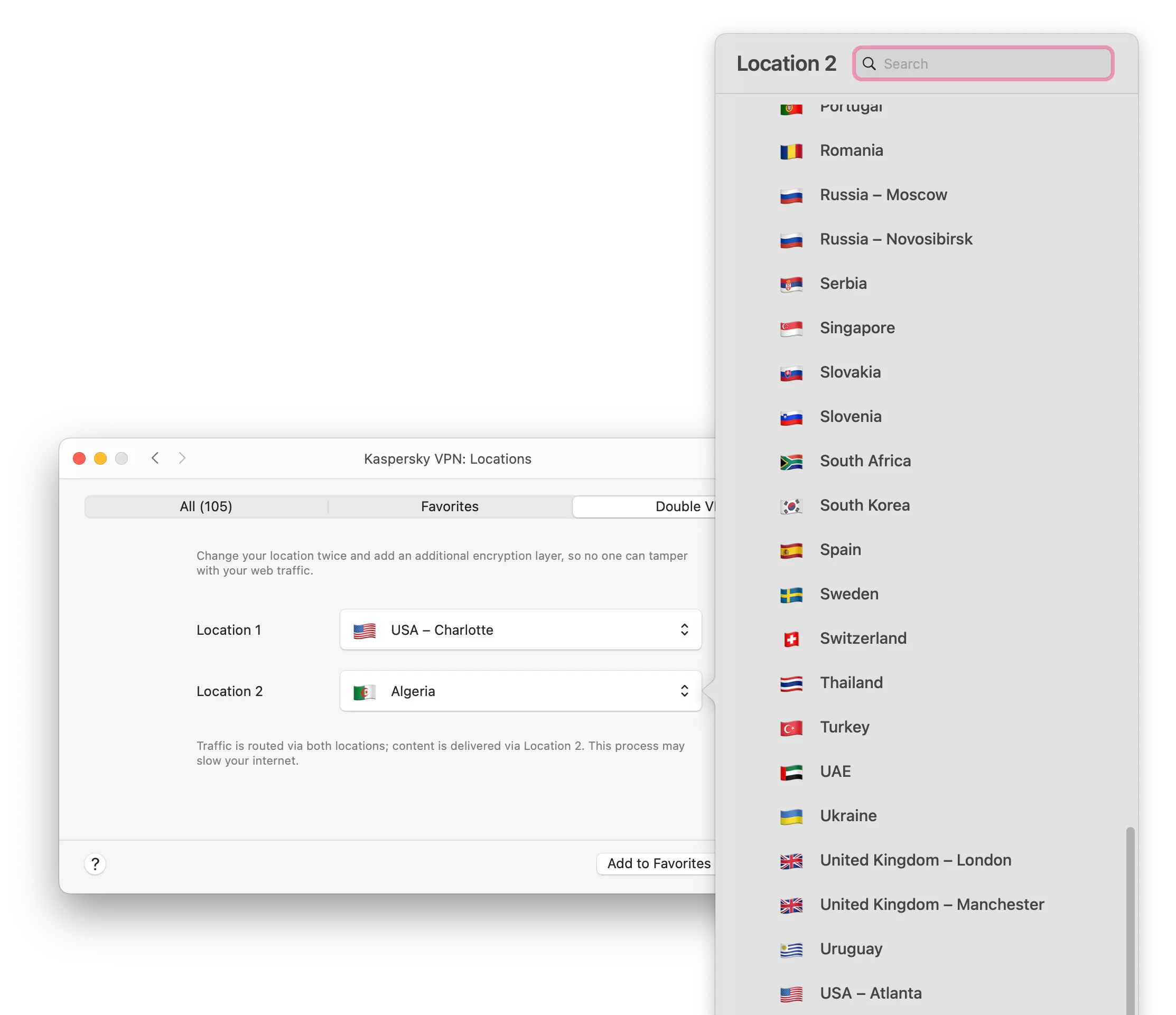 Kaspersky VPN offers fully-customizable double VPN connections