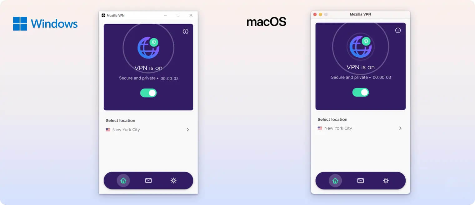 Mozilla VPN Windows &amp; macOS Apps