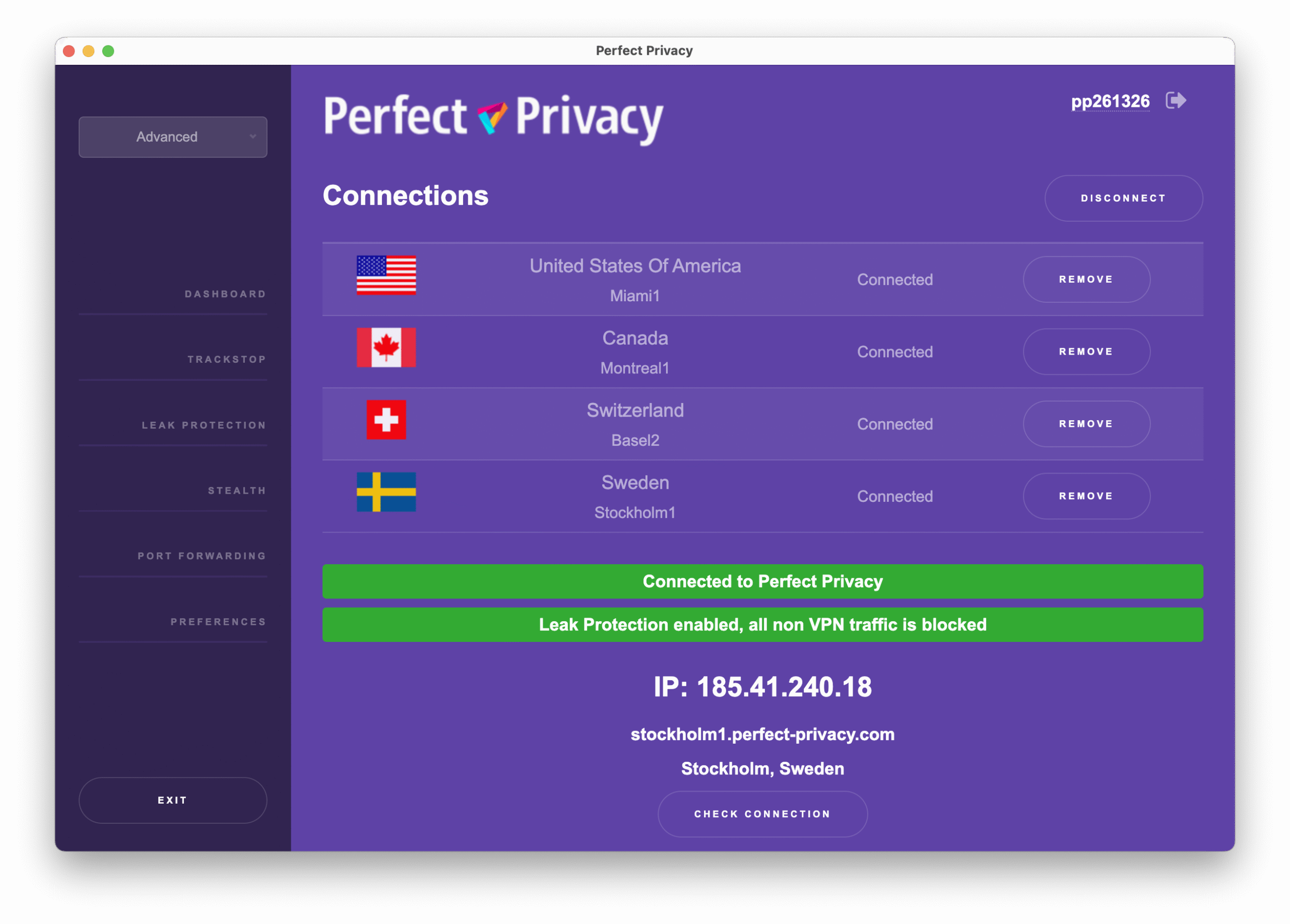 We tried out a quadruple VPN connection in our hands-on testing