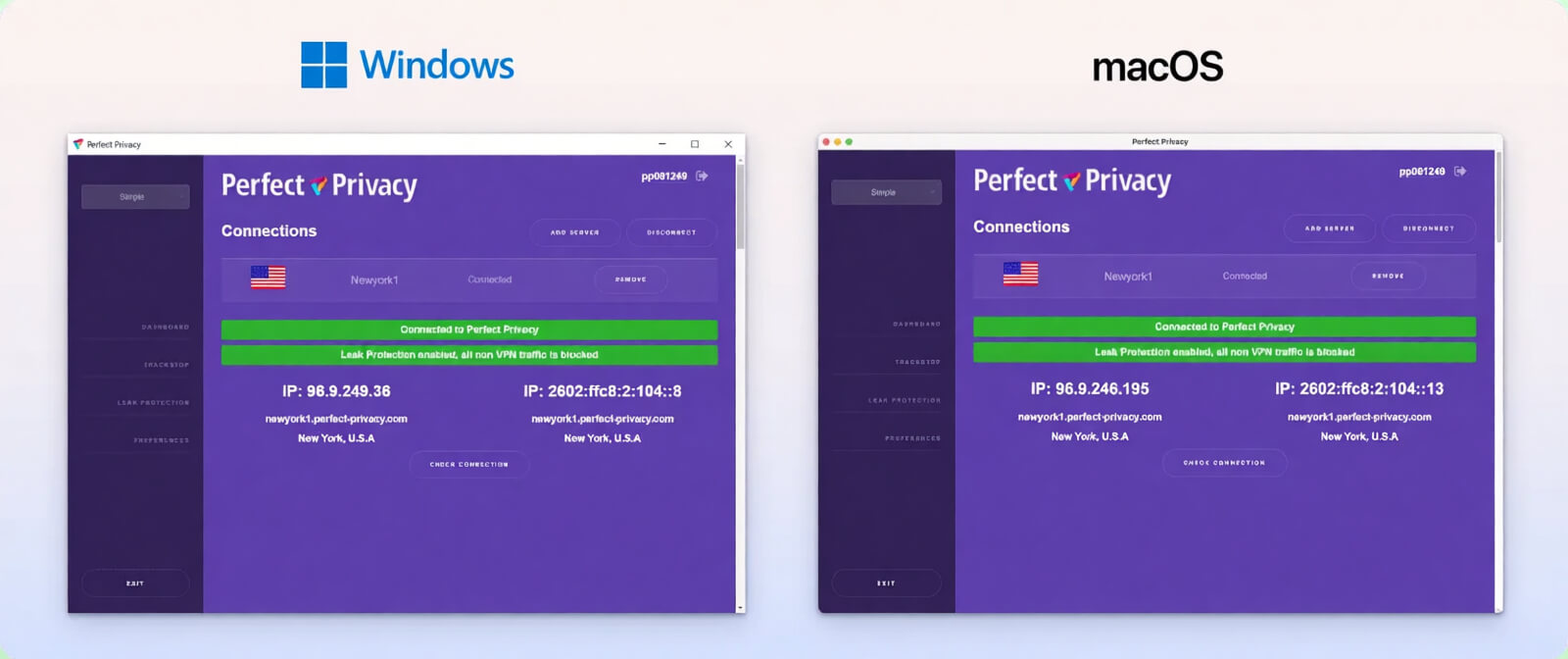 Perfect Privacy’s apps 