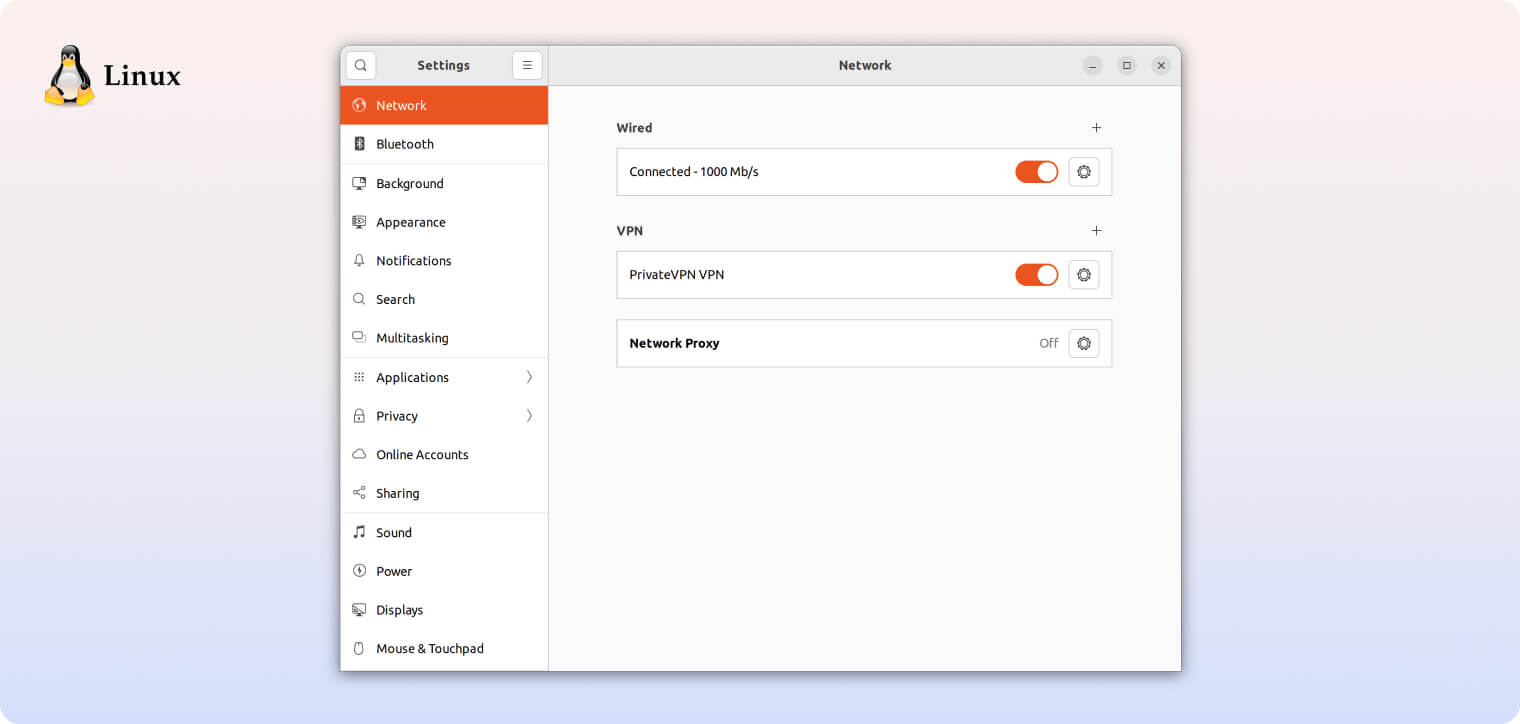 PrivateVPN’s app for Linux