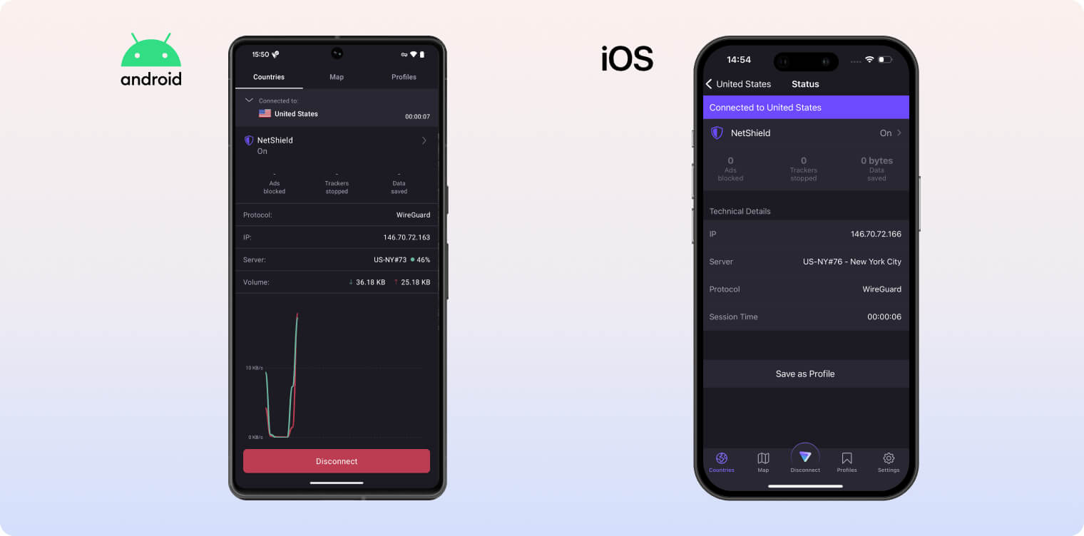 Proton VPN iPhone & Android APP Proton VPN iPhone & Android APP