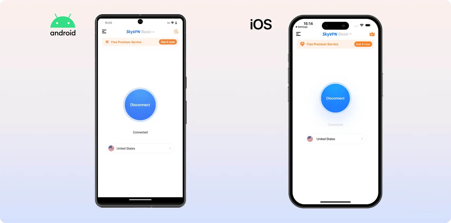 SkyVPN’s mobile apps