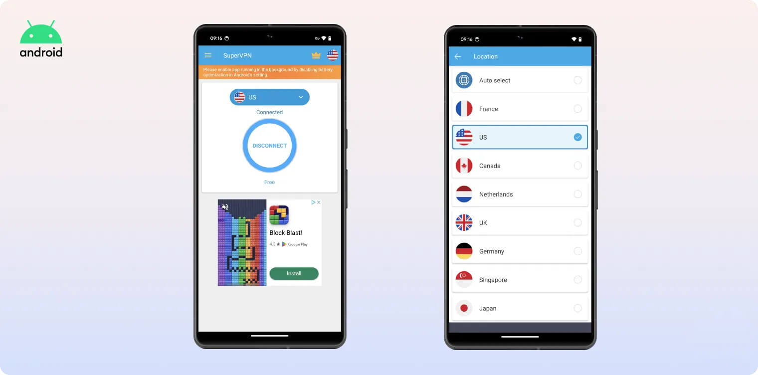 SuperVPN Android APP SuperVPN Android APP
