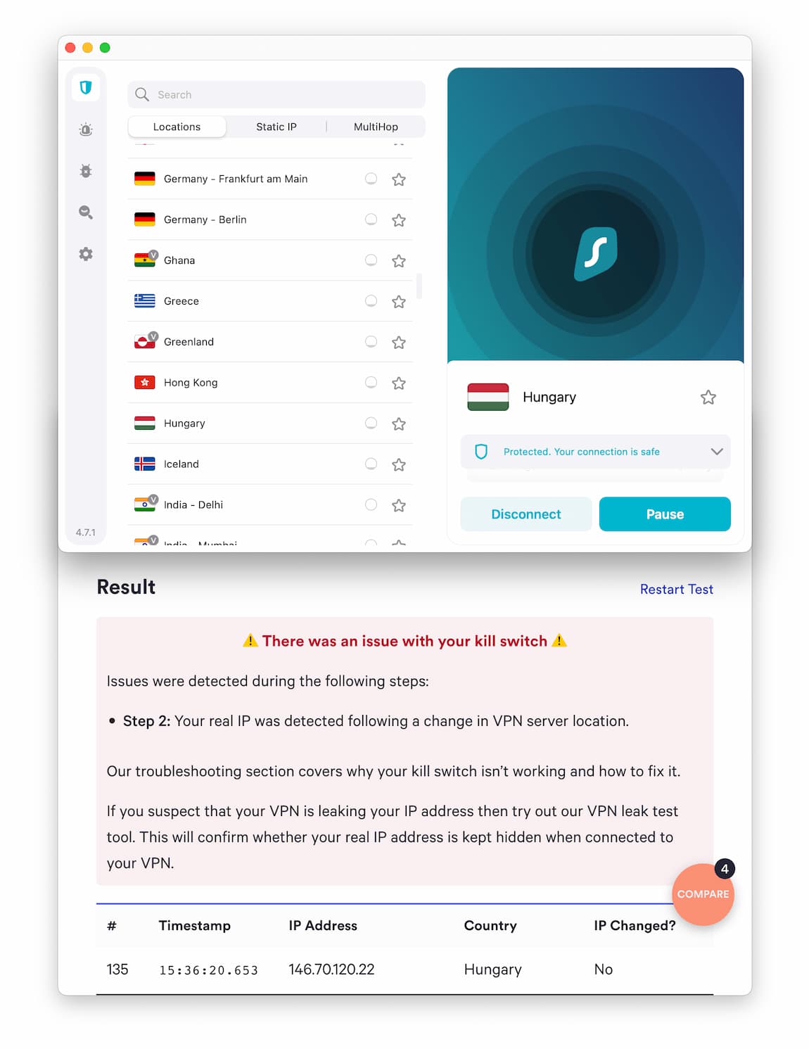 Surfshark’s kill switch