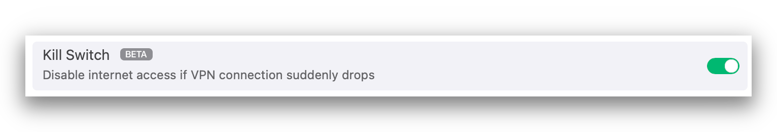 Surfshark’s kill switch