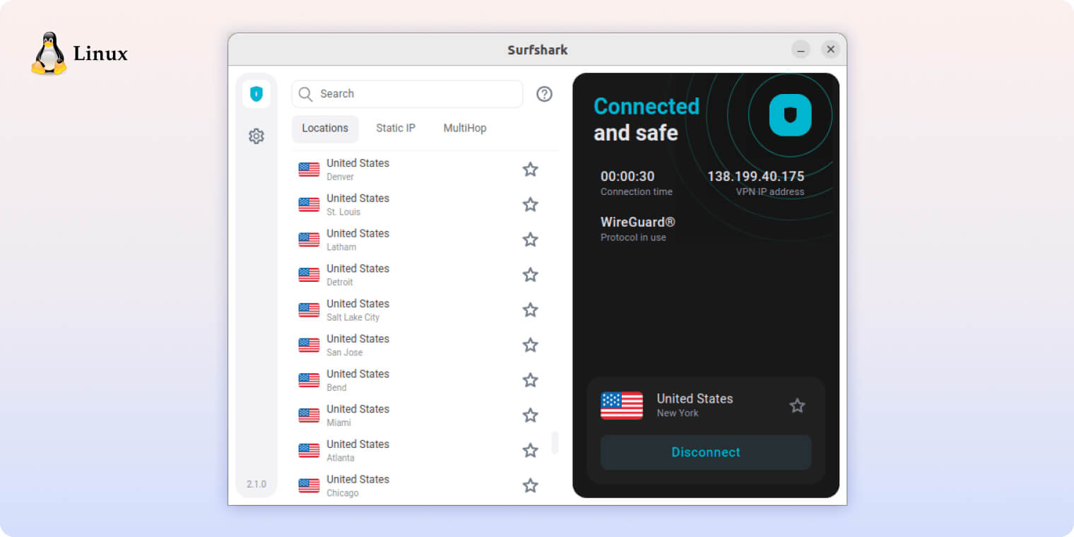 Surfshark supports Linux 
