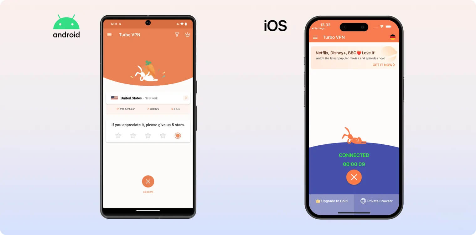 Turbo VPN’s apps