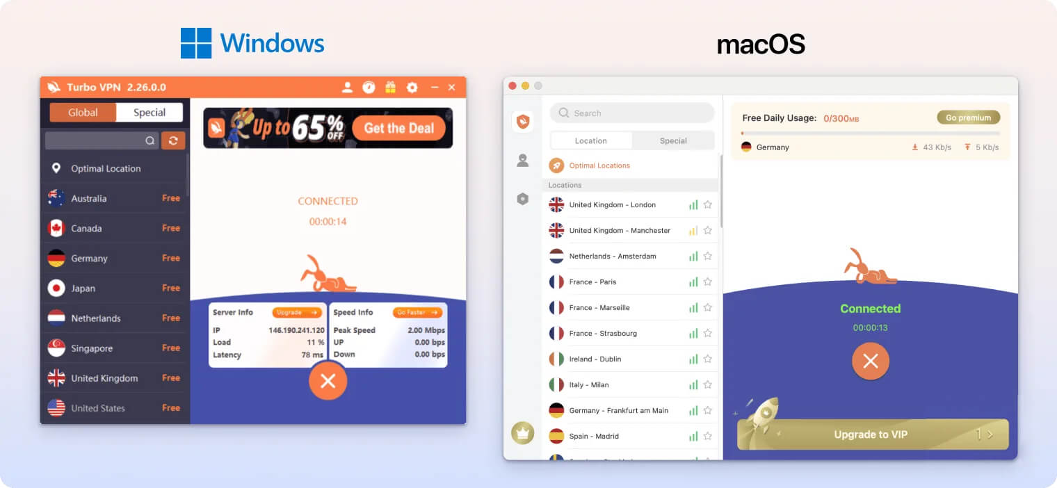 Turbo VPN Windows & macOS APP