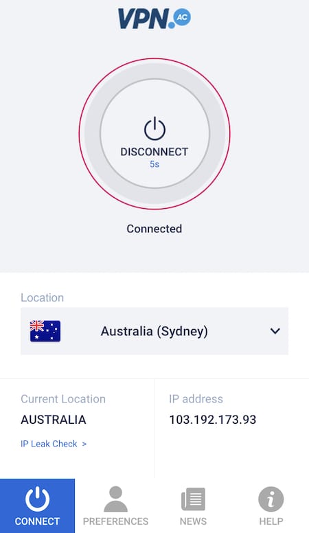 VPN.AC iOS App VPN.AC iOS App