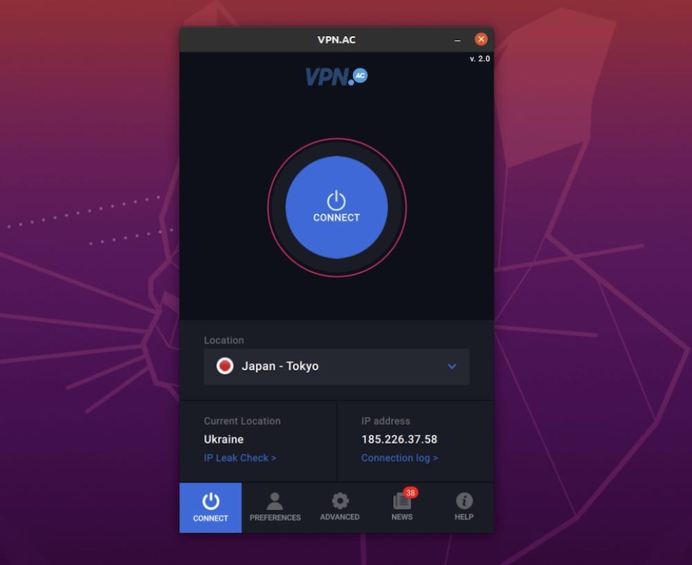 VPN.AC Linux GUI Client VPN.AC Linux GUI Client