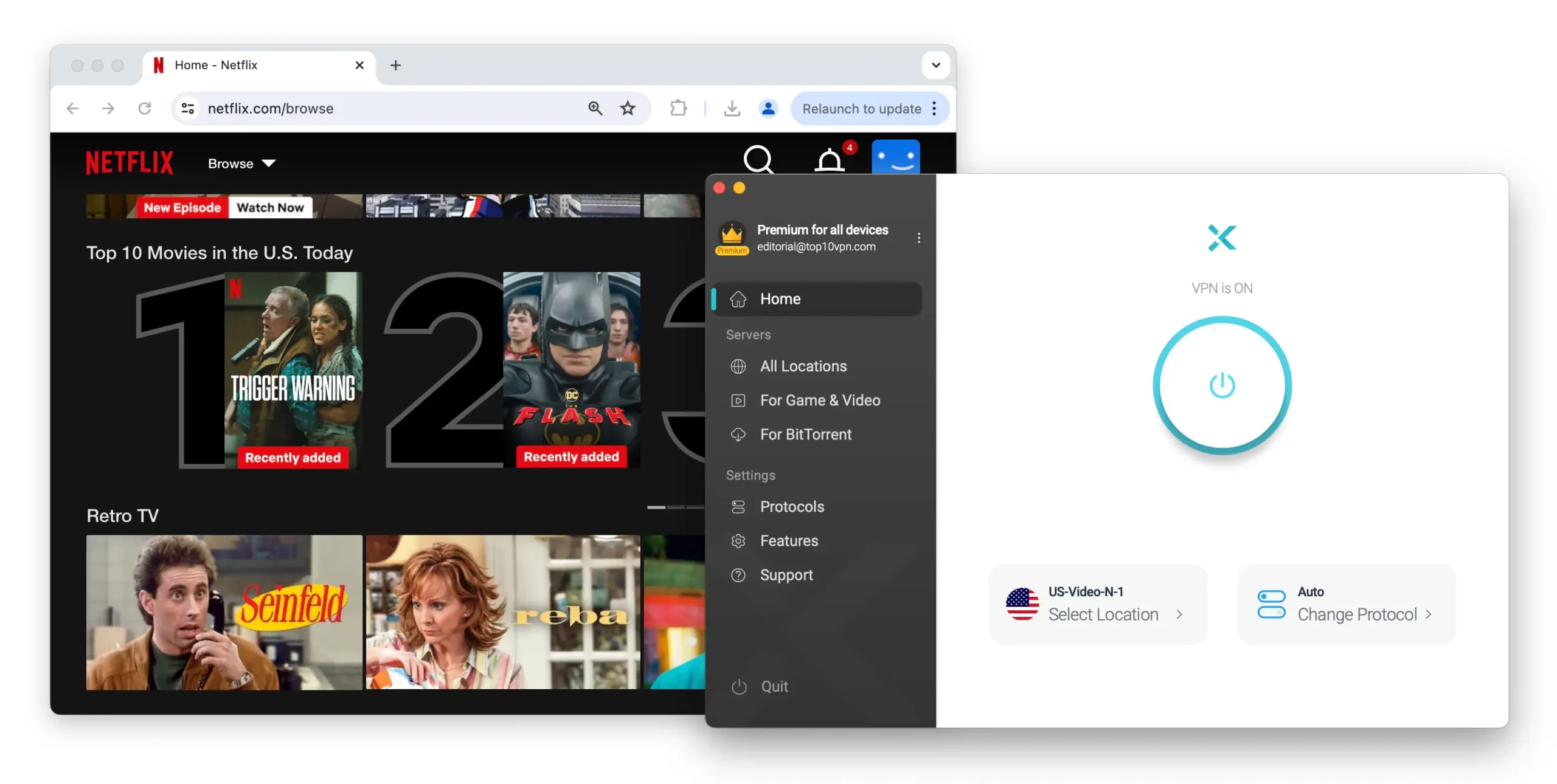 X-VPN’s US-Video-N server X-VPN’s US-Video-N server