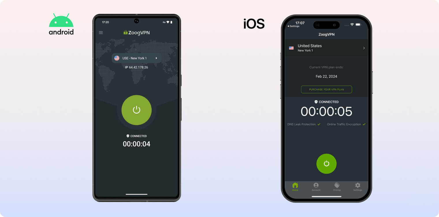 ZoogVPN’s mobile apps ZoogVPN’s mobile apps