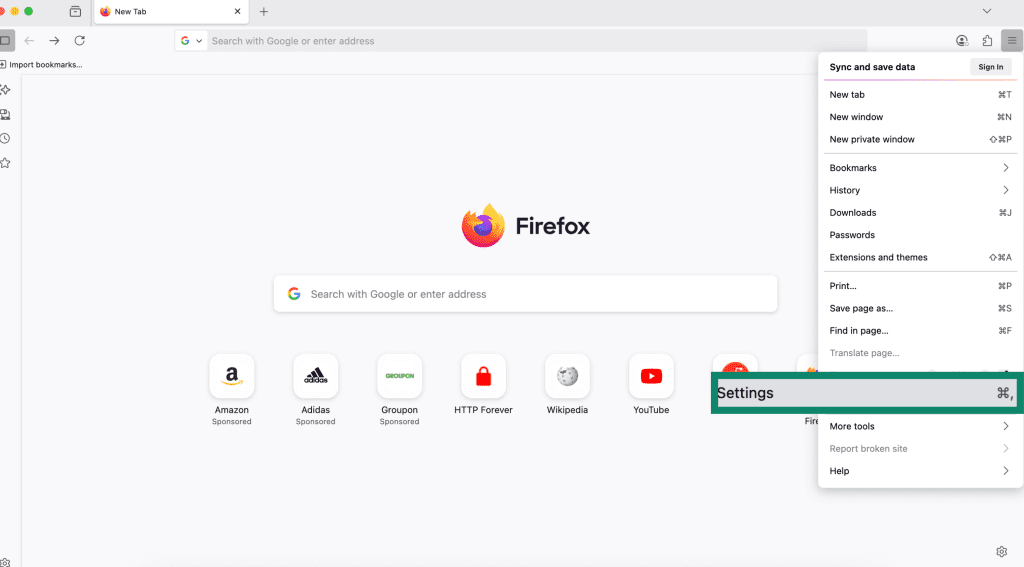 Firefox Settings Firefox Settings